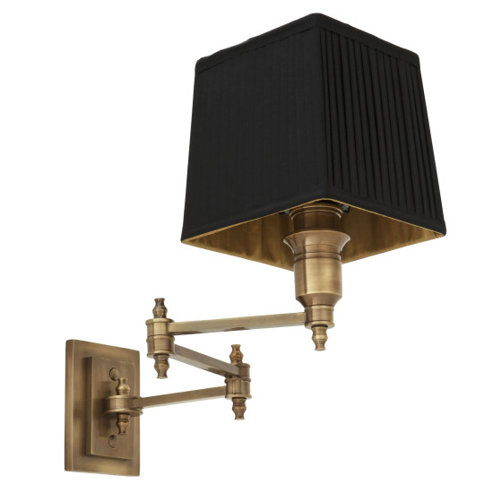 Lexington Swing Wall Lamp Brass/Black 27cm