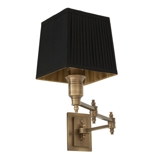 Lexington Swing Wall Lamp Brass/Black 27cm