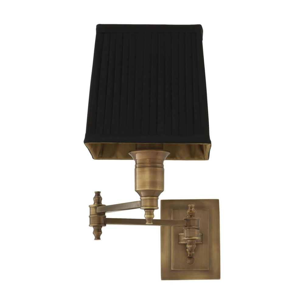 Lexington Swing Wall Lamp Brass/Black 27cm
