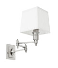 Lexington Swing vägglampa nickel/vit 27cm
