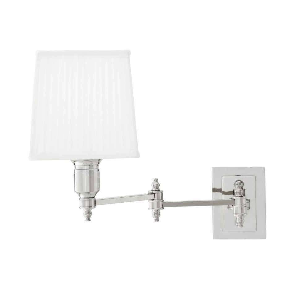 Lexington Swing vägglampa nickel/vit 27cm