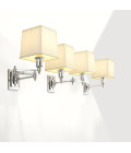 Lexington Swing vägglampa nickel/vit 27cm