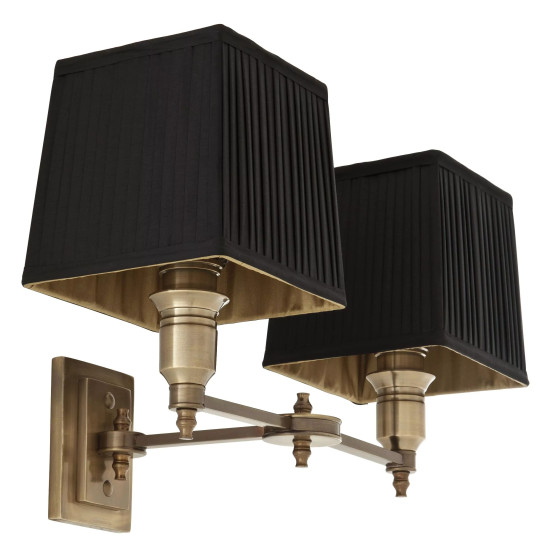 Lexington Double vägglampa mässing/svart 27 cm Lexington Double vägglampa mässing/svart 27 cm