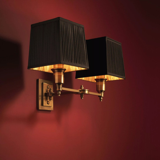Lexington Double vägglampa mässing/svart 27 cm Lexington Double vägglampa mässing/svart 27 cm