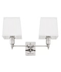 Lexington Double vägglampa nickel/vit 27cm Lexington Double vägglampa nickel/vit 27cm
