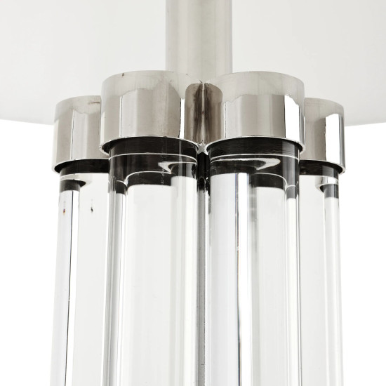 Longchamp Table Lamp Nickel/Glass/White 83cm