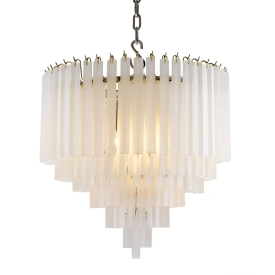 Nova takkrona nickel/frostat glas 60 cm