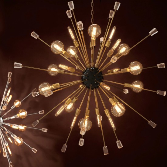 Tivoli L Chandelier Brass/Black 90cm Tivoli L Chandelier Brass/Black 90cm