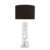 Lorenzo Table Lamp Nickel/Crystal Glass/Black 85cm Lorenzo Table Lamp Nickel/Crystal Glass/Black 85cm