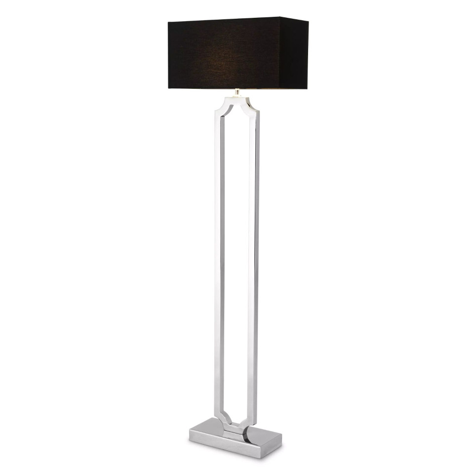 Sterlington golvlampa nickel/svart 169cm Eichholtz Sterlington golvlampa nickel/svart 169cm