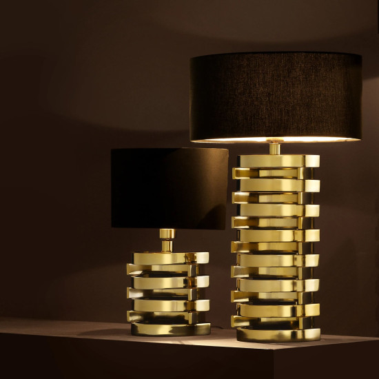 Boxter L Table Lamp Gold/Black 69cm Boxter L Table Lamp Gold/Black 69cm