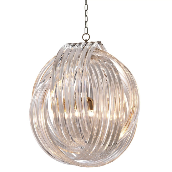 Marco Polo L Chandelier Clear/Nickel 70cm Marco Polo L Chandelier Clear/Nickel 70cm
