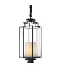 Monticello L Lantern Black/Clear/Cream 40cm Monticello L Lantern Black/Clear/Cream 40cm