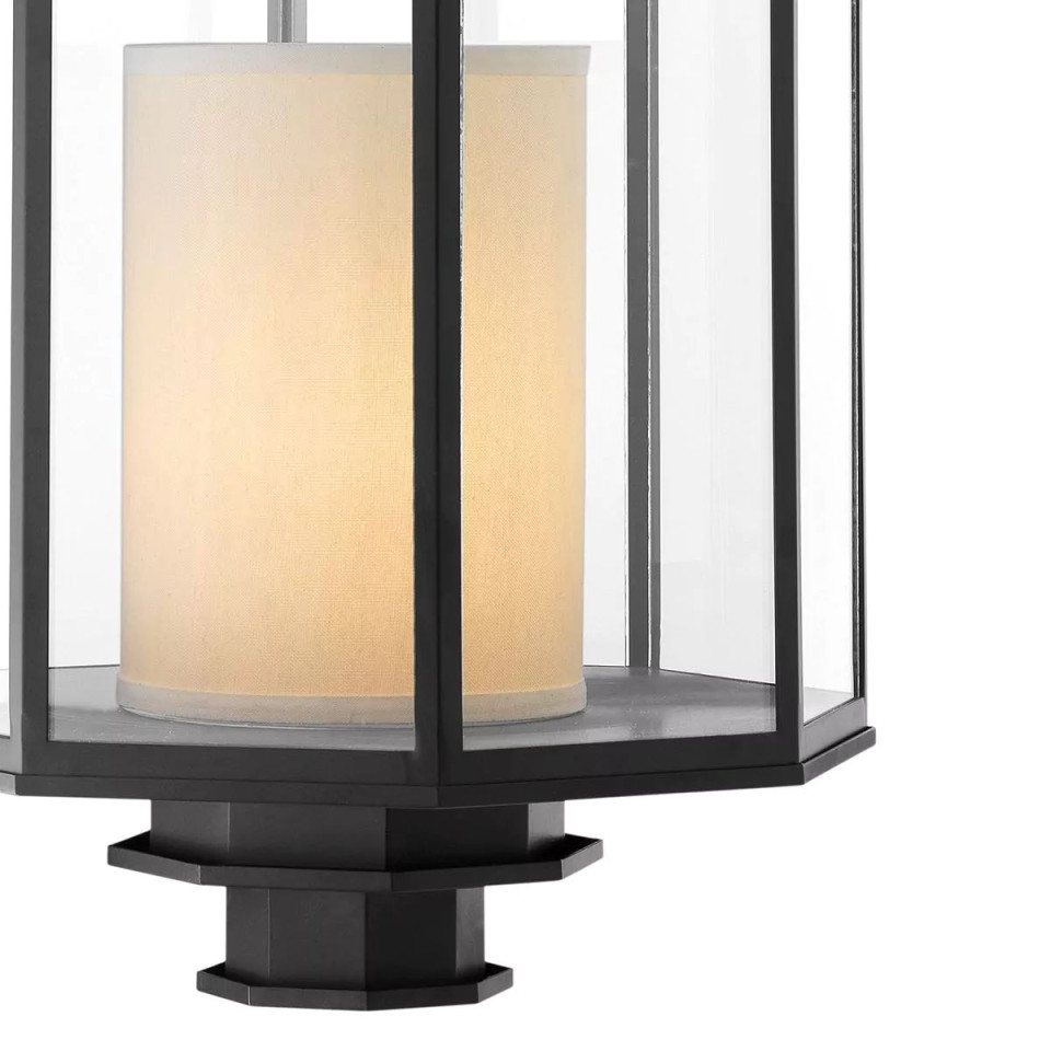 Monticello L Lantern Black/Clear/Cream 40cm Monticello L Lantern Black/Clear/Cream 40cm