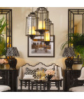 Monticello L Lantern Black/Clear/Cream 40cm Monticello L Lantern Black/Clear/Cream 40cm