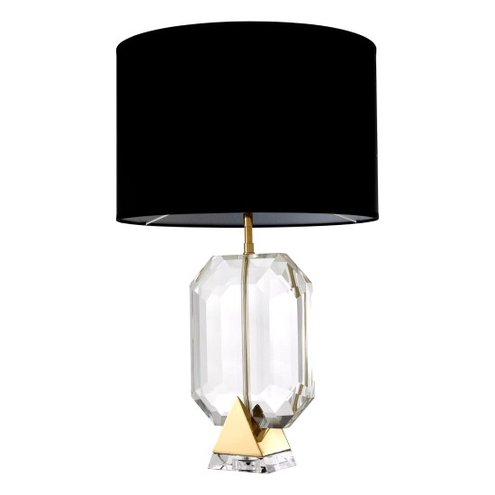 Emerald bordslampa guld/kristallglas/svart 67 cm