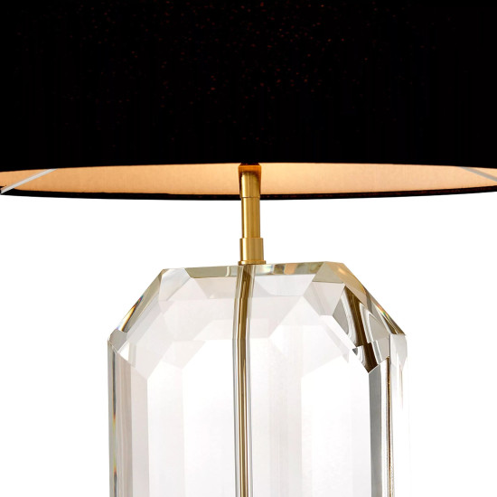 Emerald bordslampa guld/kristallglas/svart 67 cm