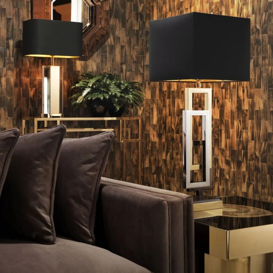 Regine Table Lamp Gold/Nickel/Black 91.5cm
