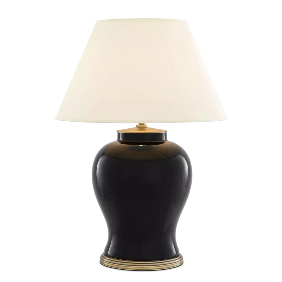 Mundon bordslampa svart/mässing/benvit 83cm