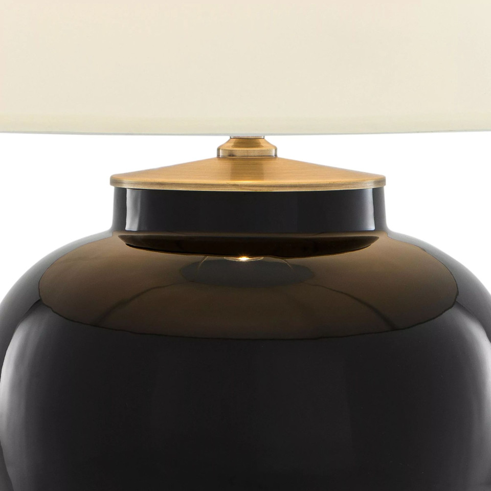 Mundon bordslampa svart/mässing/benvit 83cm