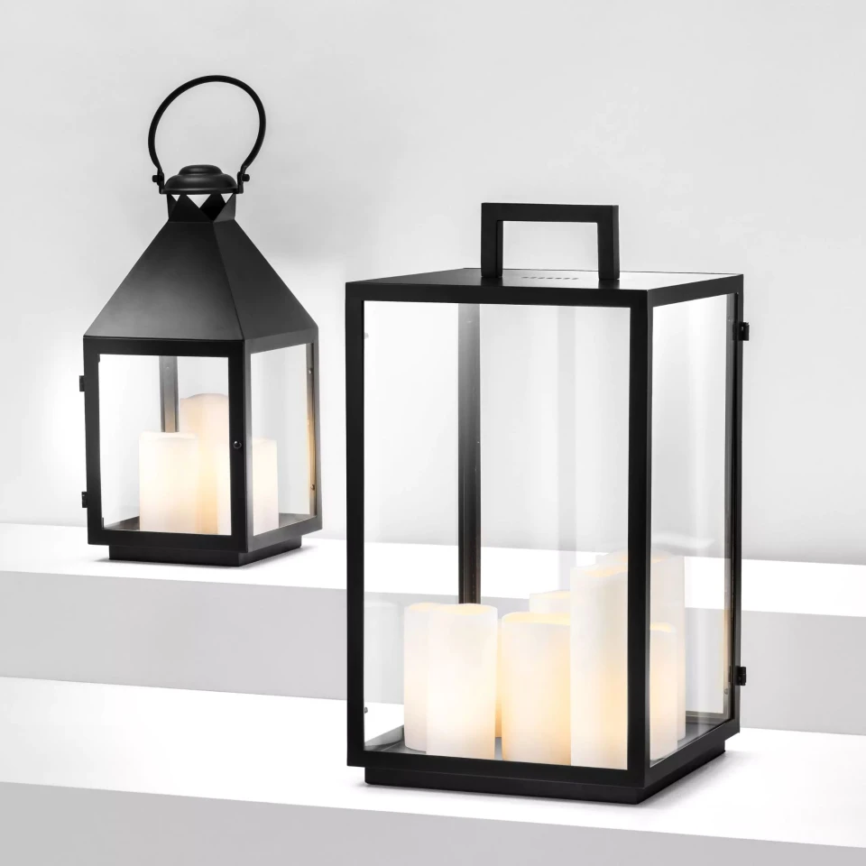 Debonair bordslampa svart/klar/vit 65cm