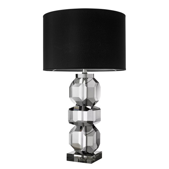 Mornington bordslampa svart/rökkristall 76 cm