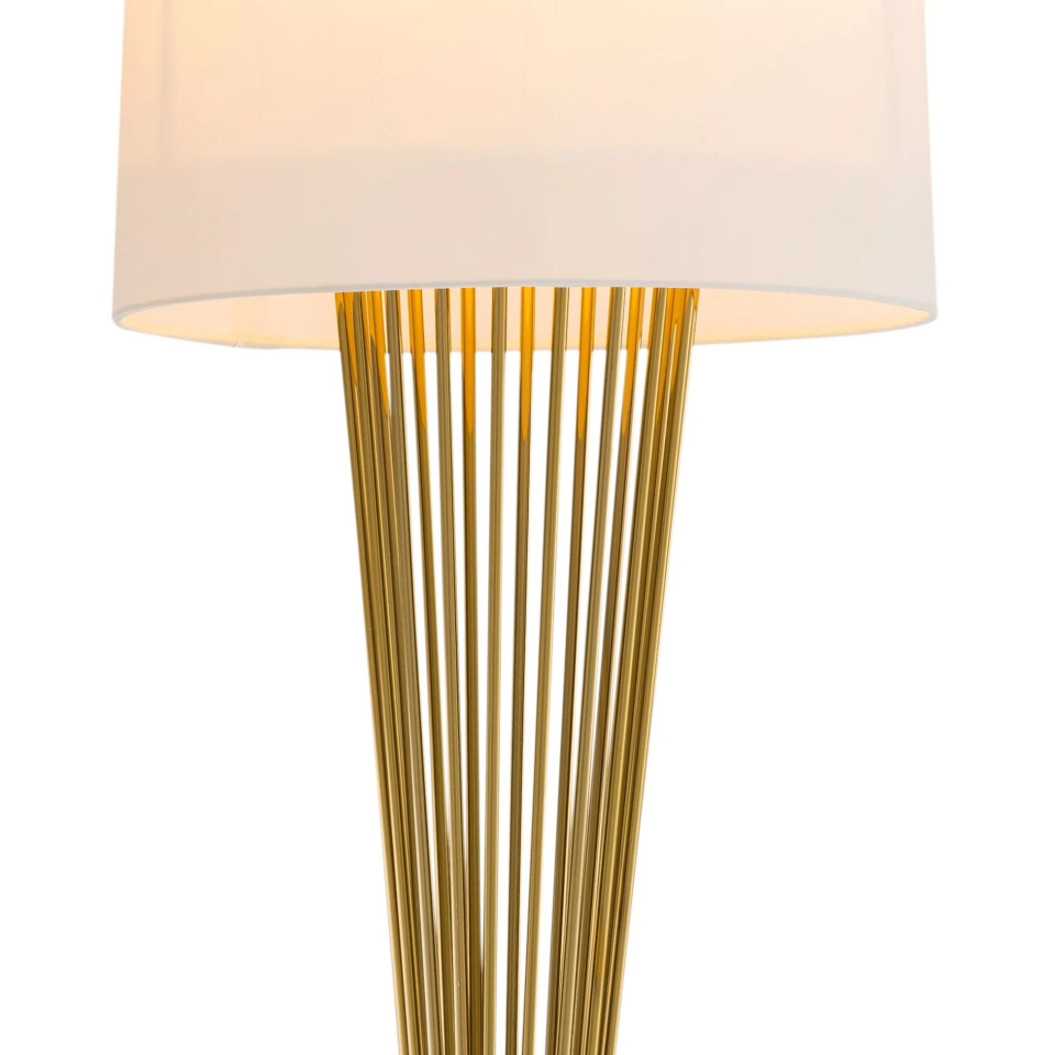 Holmes golvlampa guld/benvit 172,5cm Eichholtz Holmes golvlampa guld/benvit 172,5cm