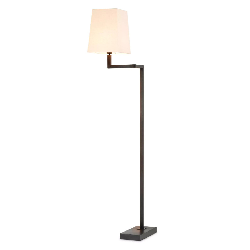Cambell Floor Lamp Bronze/White 172.5cm Eichholtz Cambell Floor Lamp Bronze/White 172.5cm