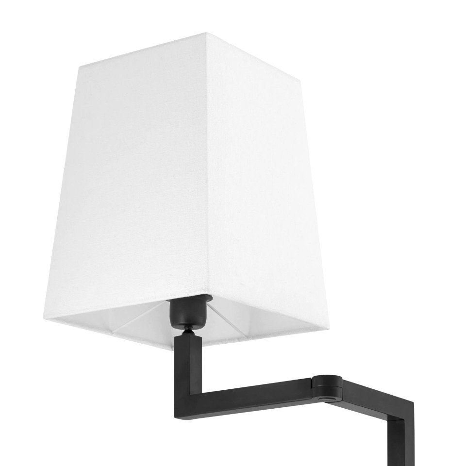 Cambell Floor Lamp Bronze/White 172.5cm Eichholtz Cambell Floor Lamp Bronze/White 172.5cm
