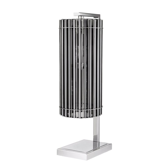Pimlico Table Lamp Nickel/Smoked Glass 66cm Pimlico Table Lamp Nickel/Smoked Glass 66cm