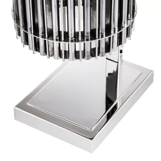 Pimlico Table Lamp Nickel/Smoked Glass 66cm Pimlico Table Lamp Nickel/Smoked Glass 66cm