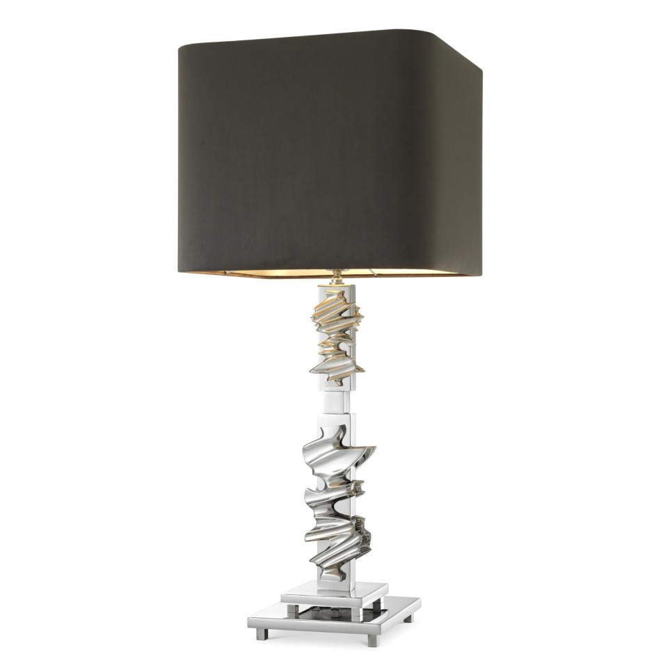 Abruzzo bordslampa nickel/grå 82cm