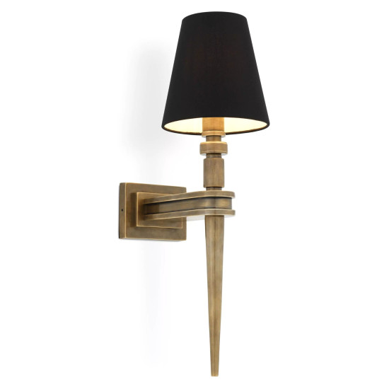 Waterloo Single Wall Lamp Brass/Black 50cm Waterloo Single Wall Lamp Brass/Black 50cm