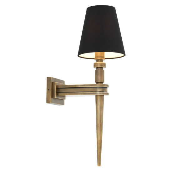 Waterloo Single Wall Lamp Brass/Black 50cm Waterloo Single Wall Lamp Brass/Black 50cm
