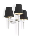 Waterloo Triple Wall Lamp Nickel/Black 50cm Eichholtz Waterloo Triple Wall Lamp Nickel/Black 50cm