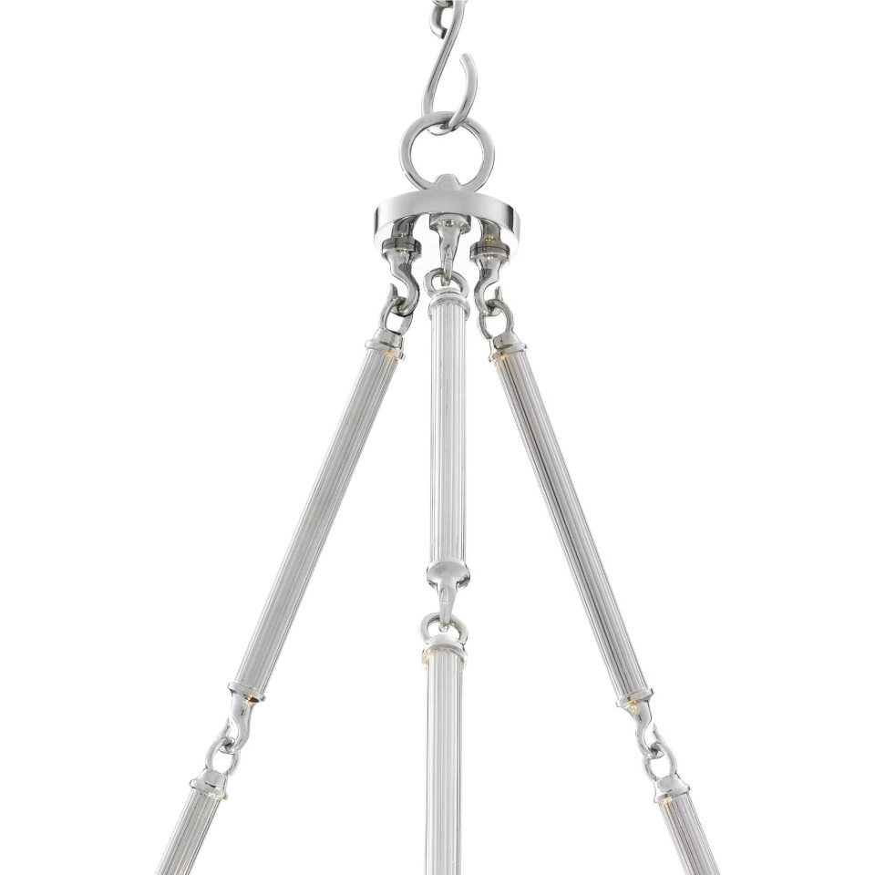 Infinity Chandelier Nickel/Glass 53cm Eichholtz Infinity Chandelier Nickel/Glass 53cm