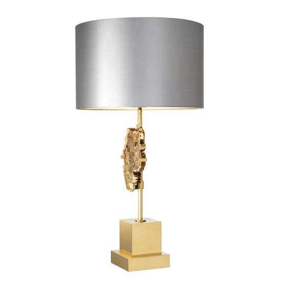 Divini Table Lamp Gold/Wood/Silver Grey 74.5cm Divini Table Lamp Gold/Wood/Silver Grey 74.5cm