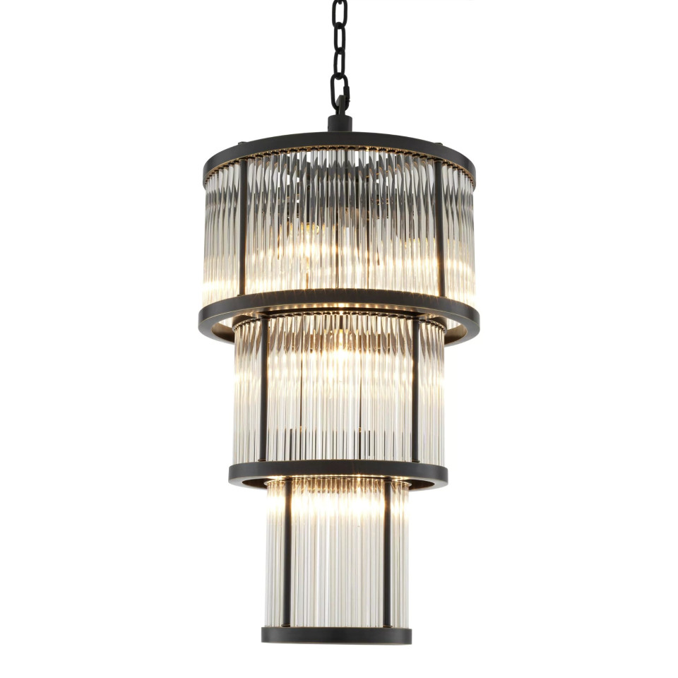 Avery Chandelier Bronze/Glass 38cm Eichholtz Avery Chandelier Bronze/Glass 38cm