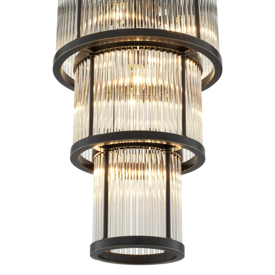 Avery Chandelier Bronze/Glass 38cm Eichholtz Avery Chandelier Bronze/Glass 38cm