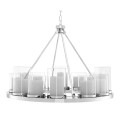 Summit ljuskrona rostfritt stål/glas 90cm Summit takkrona rostfritt stål/glas 90 cm