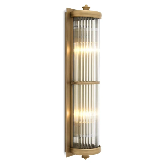 Glorious XL vägglampa mässing/glas 52 cm