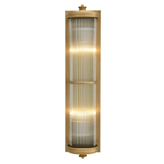 Glorious XL vägglampa mässing/glas 52 cm