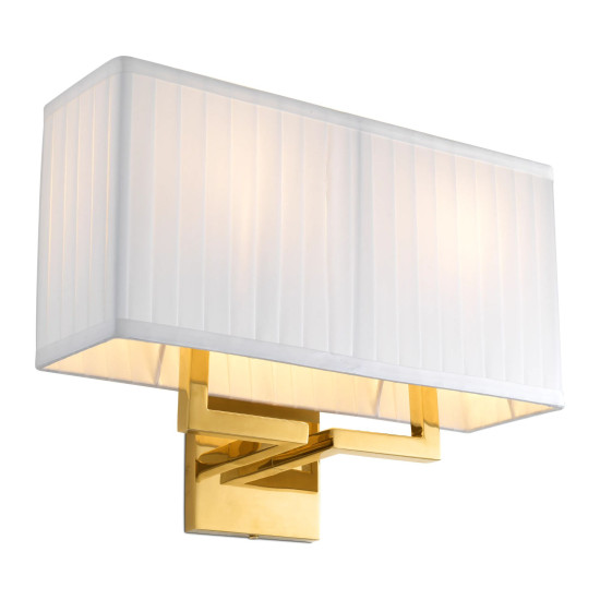 Westbrook vägglampa guld/vit 27 cm