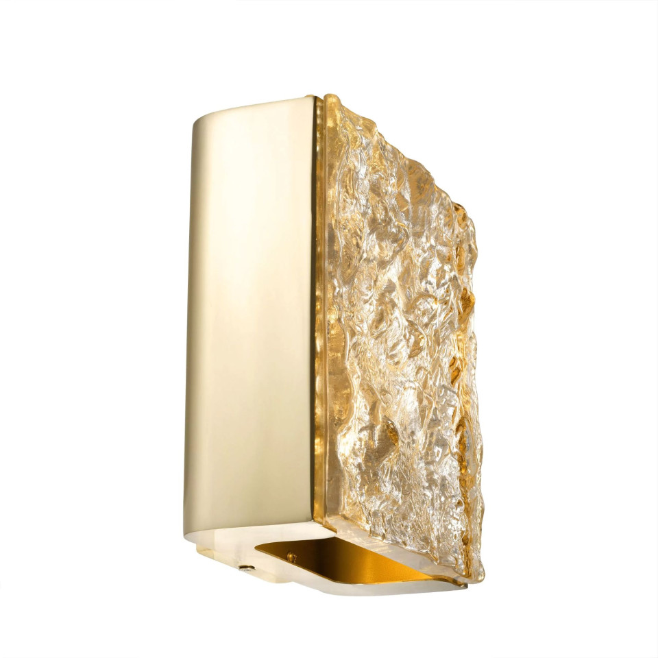 St Kitts Wall Lamp Brass/Glass 23cm Eichholtz St Kitts Wall Lamp Brass/Glass 23cm