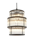 Palmera Chandelier Bronze/Glass 55cm Eichholtz Palmera Chandelier Bronze/Glass 55cm