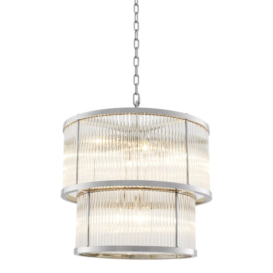 Pasadena Chandelier Nickel/Glass 55cm Pasadena Chandelier Nickel/Glass 55cm