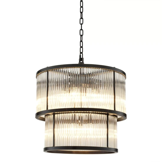 Pasadena takkrona brons/glas 55 cm