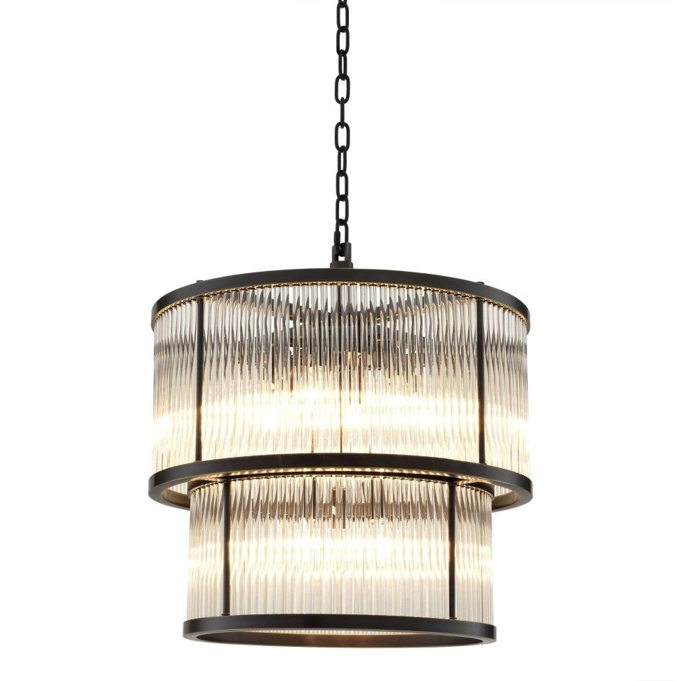 Pasadena Chandelier Bronze/Glass 55cm Eichholtz Pasadena Chandelier Bronze/Glass 55cm