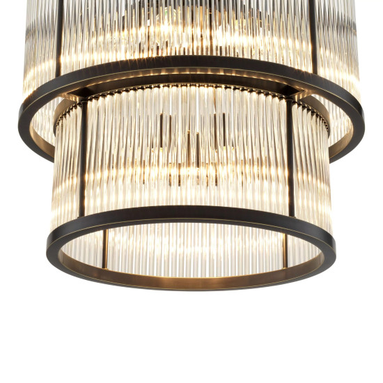 Pasadena Chandelier Bronze/Glass 55cm Pasadena Chandelier Bronze/Glass 55cm