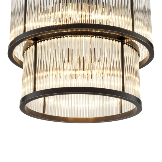 Pasadena takkrona brons/glas 55 cm